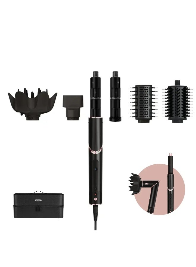 Shark FlexStyle 5-In-1 Air Styler & Hair Dryer With Auto-Wrap Curlers, Paddle Brush, Oval Brush, Concentrator, Diffuser Aand Sorage Case, No Heat Damage, Black, HD440ME - Image 1